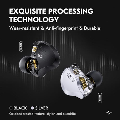 keephifi CCZ DC02 IEM Kopfhörer In-Ear-Monitor für klaren Sound, 1BA+1DD IEM mit 2-poligem abnehmbarem Kabel-Headset, HiFi-Bass Ohrhörer für Musiker, Sänger, Audiophile (Grün, mit mikro) Bild 4