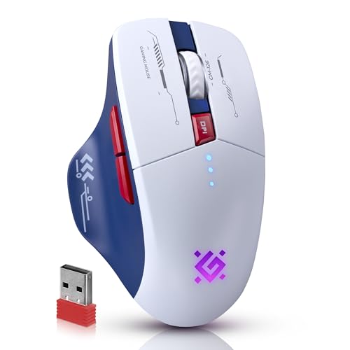 Defender Tisa GM-126 Kabellose Gaming Maus, Bluetooth & 2.4 GHz, 1600 DPI, 400 mAh Akku, leise Tasten, RGB Beleuchtung, USB-C Maus Bild 1
