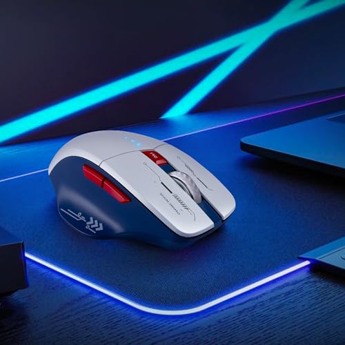 Defender Tisa GM-126 Kabellose Gaming Maus, Bluetooth & 2.4 GHz, 1600 DPI, 400 mAh Akku, leise Tasten, RGB Beleuchtung, USB-C Maus Bild 2