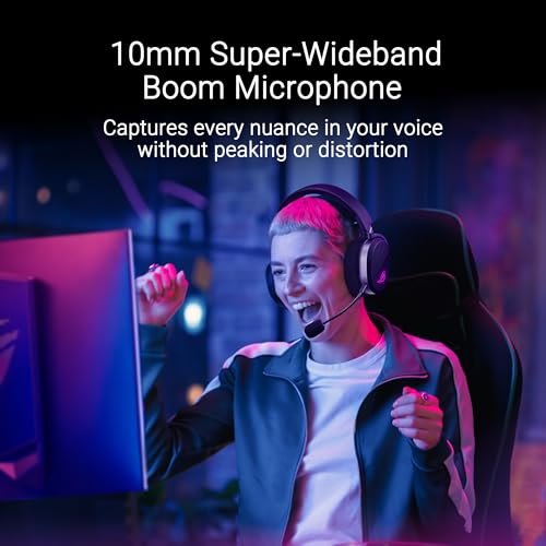 ASUS ROG Pelta kabelloses RGB Gaming Headset (ROG SpeedNova, Bluetooth, 2,4 GHz, USB-C, 50-mm-ROG-Titanmembran-Treibern, 10-mm-Superbreitband-Boom-Mikrofon, 309g leicht, Aura Sync RGB) Bild 6
