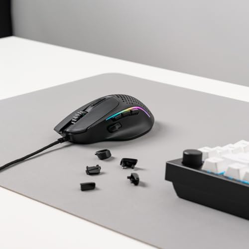 Glorious Gaming Model I 2 Wired Mouse: 9 programmierbare Tasten (2 tauschbar), superleichte 66 g, optischer 26k-Sensor, Sch. 80M Klicks, MMO/MOBA/FPS, ergonomische Seitliche Daumenauflage RGB, schwarz Bild 2
