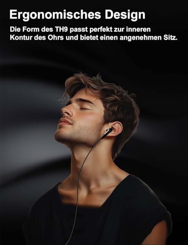 MAS CARNEY USB C Kopfhörer mit Kabel TH9, 2er Pack In-Ear Headset Typ C mit Mikrofon für iPhone 17 16 15 Pro Max, iPad Pro, Samsung Galaxy A16 A17 A54 A56 S25 S24 S23 A55 A53, Google Pixel, Huawei, Mi Bild 6