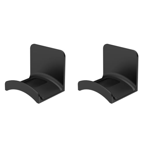 Generisch 2 Stück Headset Halterung,Kopfhörer Ständer,Kopfhörerhalter,Universal Selbstklebend Kopfhörer Haken für Over Ear Kopfhörer,Gaming Headset,Ohrhörer Aufhänger zum Schreibtisch,Wand Bild 1