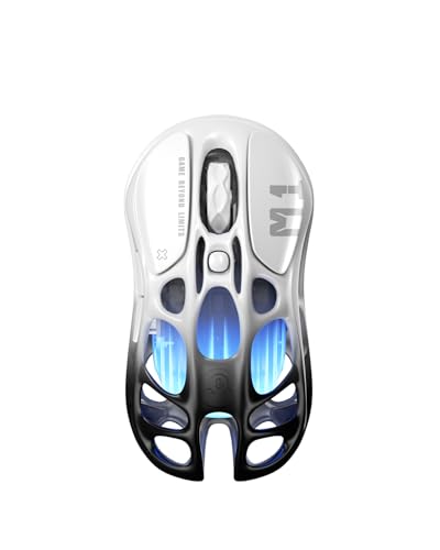 GravaStar Mercury M1 Pro Gaming-Maus kabellos, 26.000 DPI, 4K Polling Rate, PAW3395 Sensor, Ultraleicht (88g), Bluetooth/2.4G/kabelgebunden, RGB, 5 programmierbare Tasten – Gradient Schwarz Bild 1