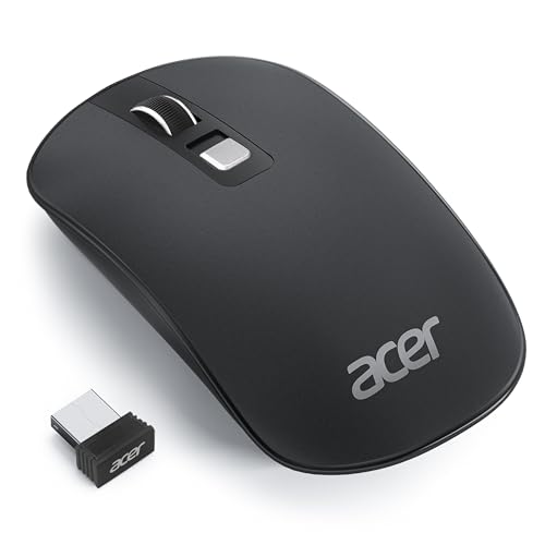 Acer Ultradünne Maus Kabellose, Tragbare 2,4 GHz Funkmaus, Wireless Mouse mit 800/1200/1600 einstellbare DPI, 4 Tasten Kabellos Computermaus, Maus Kabellos Laptop, Dell XPS, ASUS, Surface Bild 1