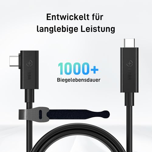 FIBBR Link Kabel 10M, 5Gbps USB C Hochwertiges Glasfaserkabel Kompatibel für Oculus/Meta Quest 3/Quest 2/Pro/Pico4, VR Headset Gaming, PC Spielen Bild 2