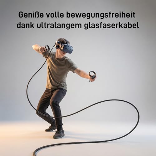 FIBBR Link Kabel 10M, 5Gbps USB C Hochwertiges Glasfaserkabel Kompatibel für Oculus/Meta Quest 3/Quest 2/Pro/Pico4, VR Headset Gaming, PC Spielen Bild 4