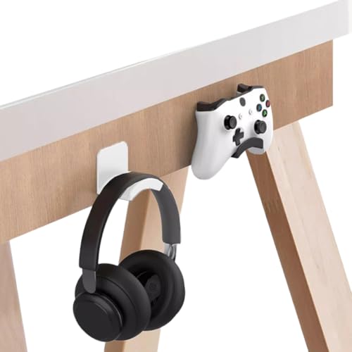 Kopfhörerständer-Halter – selbstklebender Gaming-Kopfhörer-Aufhänger, Kopfhörerhalter for den Schreibtisch, universeller Schreibtisch-Wandhalterungshaken Bild 4