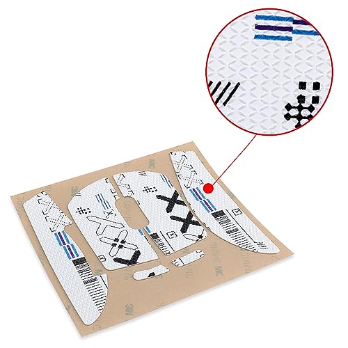 HUYUN Maus Seitenteile/Anti Schweiß Paste Grip Tape Ersatz für Logit G Pro X Superlight zweite Generation Wireless Gaming Maus (Weiß) Bild 4