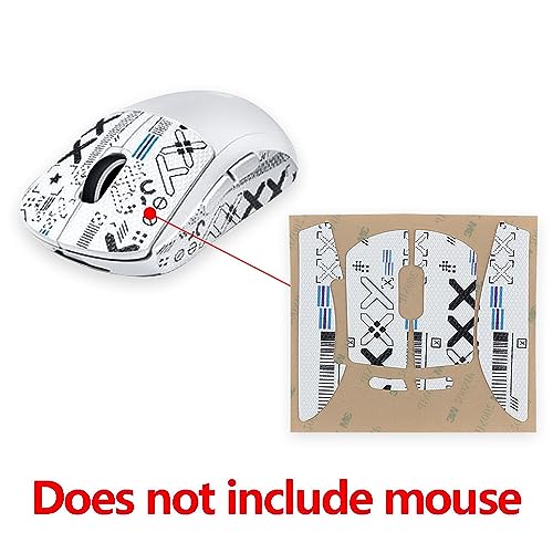 HUYUN Maus Seitenteile/Anti Schweiß Paste Grip Tape Ersatz für Logit G Pro X Superlight zweite Generation Wireless Gaming Maus (Weiß) Bild 5