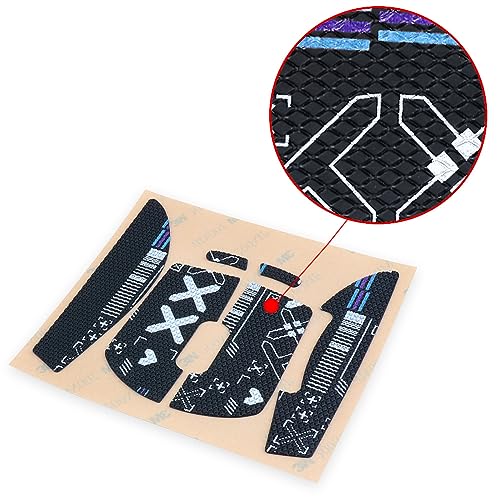 HUYUN Maus Seitenteile/Anti Schweiß Paste Grip Tape Ersatz für Logit G Pro X Superlight zweite Generation Wireless Gaming Maus (Muster schwarz) Bild 4