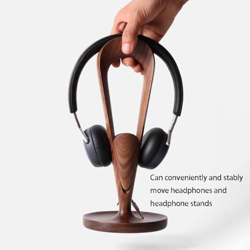 Kopfhörerständer, gebogener Headset-Ständer mit Ablagefach und Spulenwickler, Kopfhörerhalter-Ausstellungsständer(Maple) Bild 6