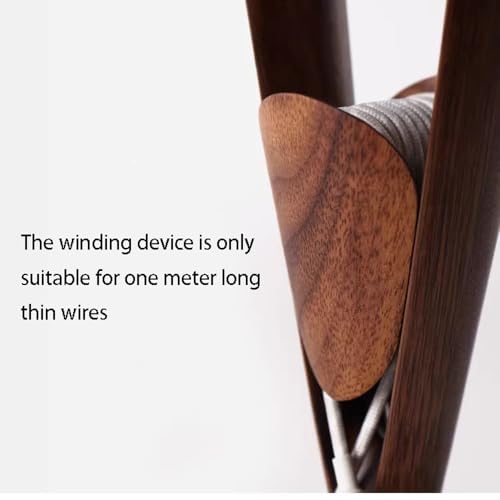 Kopfhörerständer, gebogener Headset-Ständer mit Ablagefach und Spulenwickler, Kopfhörerhalter-Ausstellungsständer(Beech) Bild 7