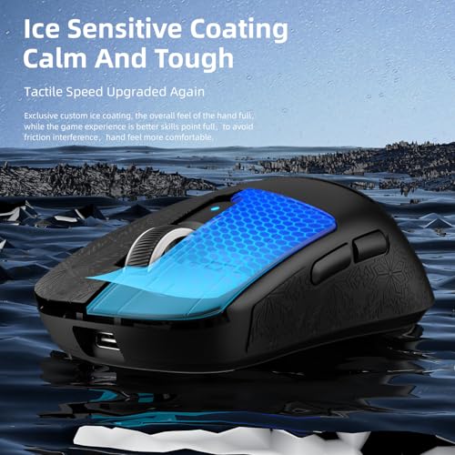 MAMBASNAKE x ATTACK SHARK R6 39g SUPERLIGHT Mouse with Grip Tape, PixArt PAW3950MAX Gaming Sensor, Wireless 8K, MCU Nodic 52840, BT/2.4G/Wired Gaming Mouse, Adjustable DPI 42000, for Win11/Xbox/PS/Mac Bild 7