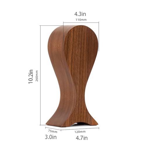 Kopfhörerständer for den Schreibtisch – Headset-Ständer aus massivem Holz for den Schreibtisch – robuster Kopfhörerhalter, Schreibtischständer aus Holz, Gaming-Kopfhörerständer Bild 3