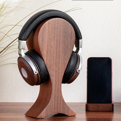 Kopfhörerständer for den Schreibtisch – Headset-Ständer aus massivem Holz for den Schreibtisch – robuster Kopfhörerhalter, Schreibtischständer aus Holz, Gaming-Kopfhörerständer Bild 4