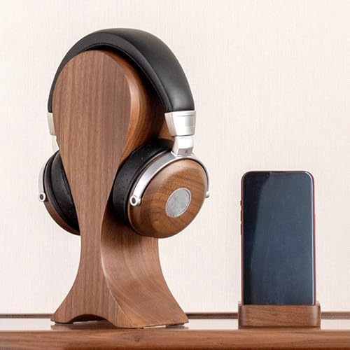 Kopfhörerständer for den Schreibtisch – Headset-Ständer aus massivem Holz for den Schreibtisch – robuster Kopfhörerhalter, Schreibtischständer aus Holz, Gaming-Kopfhörerständer Bild 5