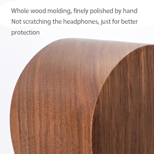 Kopfhörerständer for den Schreibtisch – Headset-Ständer aus massivem Holz for den Schreibtisch – robuster Kopfhörerhalter, Schreibtischständer aus Holz, Gaming-Kopfhörerständer Bild 7