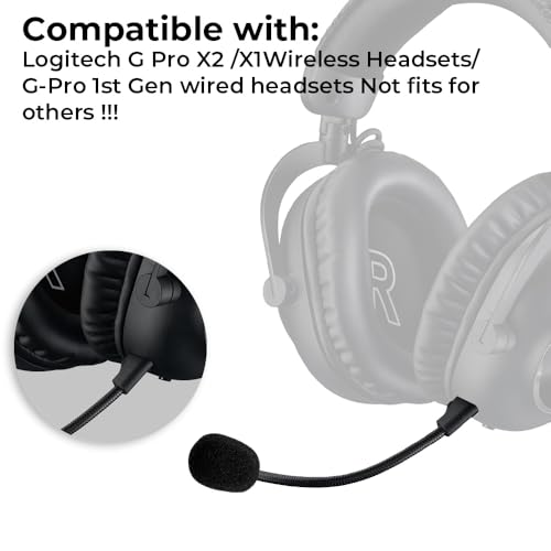 Ersatz-Spielmikrofon passend für Logitech G PRO X2, G PRO X Wireless und G Pro kabelgebundene Gaming-Headsets, abnehmbares kristallklares Spielmikrofon mit Geräuschunterdrückung Bild 3