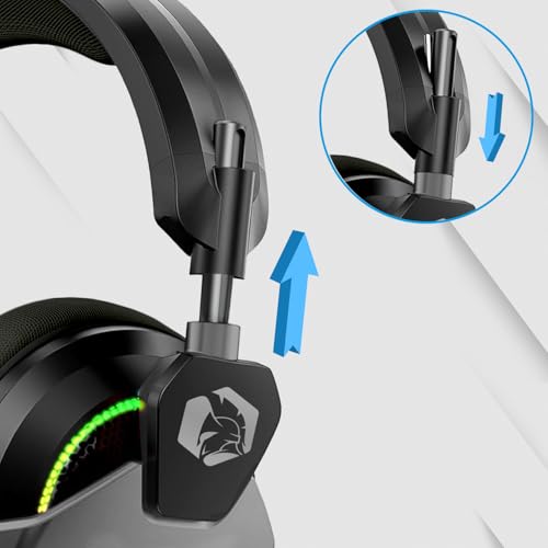 Empire Gaming H-13 RGB Kopfhörer für PS5, PS4, Xbox, Switch, PC, Mac, Smartphones, Tablets, High Definition Sound, Flexibles Mikrofon, Schwarz Bild 4