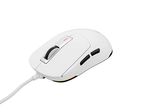 Genesis Ultraleichte Gaming-Maus nur 49 g Gewicht, präzisem 12.000-DPI-Sensor und flexiblem Paracord-Kabel. Entwickelt für schnelle, kontrollierte Bewegungen und Lange Gaming-Sessions, Weiß Bild 3