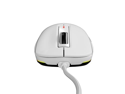 Genesis Ultraleichte Gaming-Maus nur 49 g Gewicht, präzisem 12.000-DPI-Sensor und flexiblem Paracord-Kabel. Entwickelt für schnelle, kontrollierte Bewegungen und Lange Gaming-Sessions, Weiß Bild 5