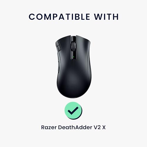kwmobile Gaming Maus Grip Tape kompatibel mit Razer DeathAdder V2 X Maus - Rutschfestes Griffband für PC Maus - Schwarz Bild 2