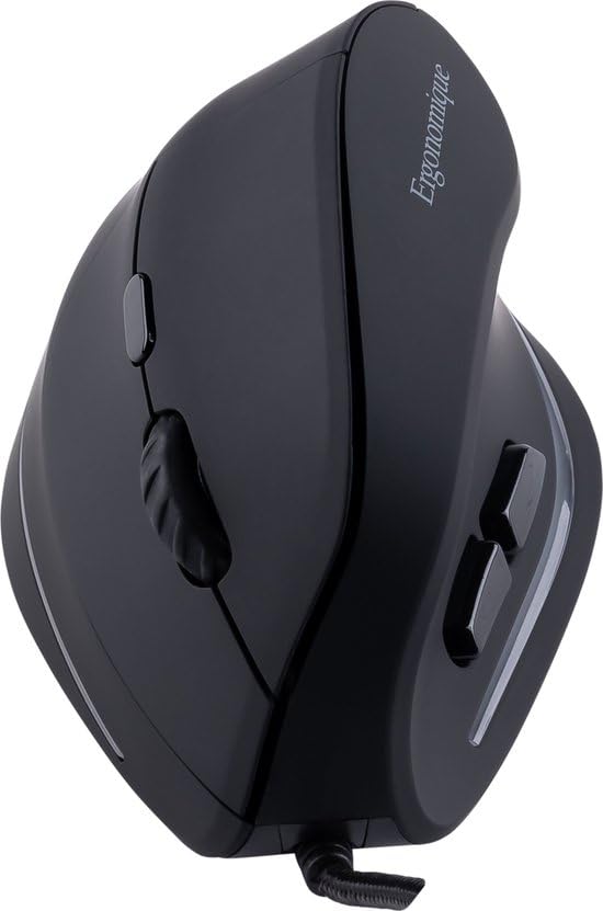 Ergonomische Falcon-Computermaus mit Kabel für Rechtshänder, USB-Kabel 170 cm, Bewegungsfreiheit, hohe Auflösung, anpassbare DPI, ergonomisches Handshake-Design reduziert Schmerzen im Handgelenk Bild 1