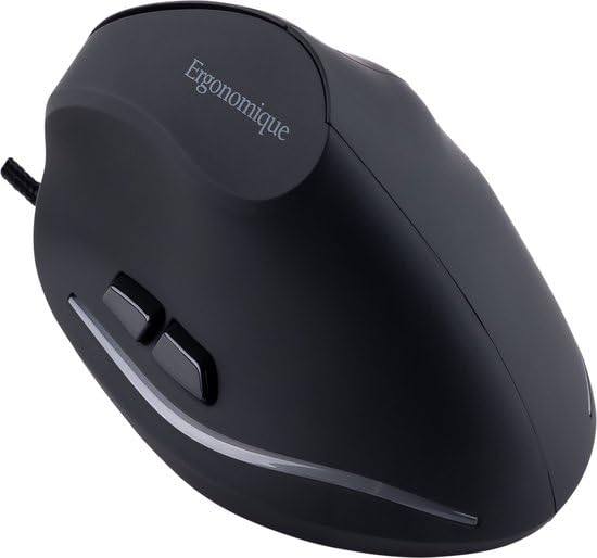 Ergonomische Falcon-Computermaus mit Kabel für Rechtshänder, USB-Kabel 170 cm, Bewegungsfreiheit, hohe Auflösung, anpassbare DPI, ergonomisches Handshake-Design reduziert Schmerzen im Handgelenk Bild 5