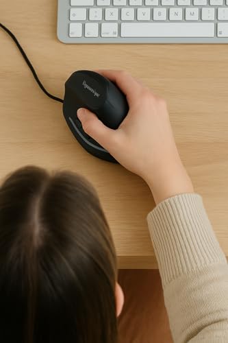 Ergonomische Falcon-Computermaus mit Kabel für Rechtshänder, USB-Kabel 170 cm, Bewegungsfreiheit, hohe Auflösung, anpassbare DPI, ergonomisches Handshake-Design reduziert Schmerzen im Handgelenk Bild 6