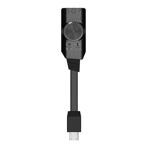 Namvo USB-Soundkarte, virtueller 7.1-Surround-Sound, externer USB-Soundkartenadapter mit PUBG-Soundeffekten für PC/Mac/Gaming-Headset Bild 3