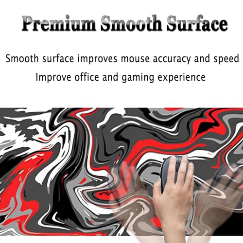 Linienmuster Vielseitig Mousepad, Mauspad L/XL/XXL mit Vernähte Kanten, Gaming Mauspad, rutschfeste Gummibasis Mousepad Gaming, Mauspad Groß für Büro und Zuhause (Lila,900x400mm) Bild 4