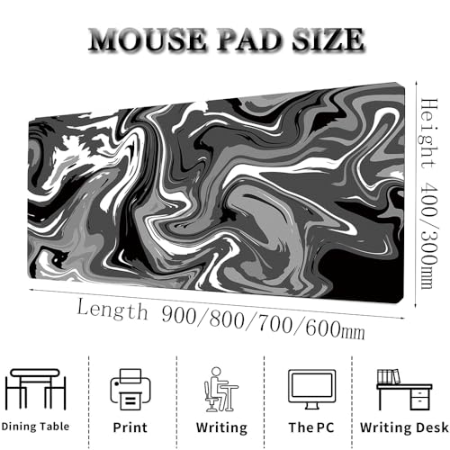 Linienmuster Vielseitig Mousepad, Mauspad L/XL/XXL mit Vernähte Kanten, Gaming Mauspad, rutschfeste Gummibasis Mousepad Gaming, Mauspad Groß für Büro und Zuhause (Lila,900x400mm) Bild 5