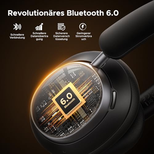 UGREEN Studio Pro kopfhörer Kabellos Bluetooth Over Ear mit Hybrid Adaptive Active Noise Cancelling, Bluetooth 6.0, Hi-Res Dual, LDAC, 120h Spielzeit, Spatial Audio, EQ in App, Duale Verbindung Bild 6
