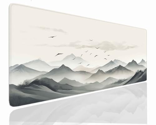 Mauspad Gaming Groß 900x500x4mm Vogel XXL Mousepad Groß Wassxerdicht Tischunterlage Speed Gaming Maus Tastatur Matte PC Laptop rutschfeste Gummibasis Mouse Mat für Office Home Gamer J-90 Bild 1