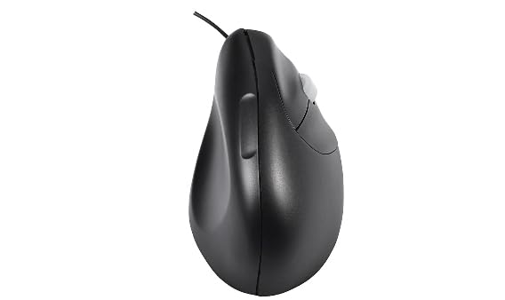Ergonomische Vertikale Maus für Rechtshänder - 3-Tasten USB Plug&Play - Maus Ergonomisch für Handgelenk Entlastung - 800 DPI - Kompatibel mit Windows & Mac - Schwarz Bild 2