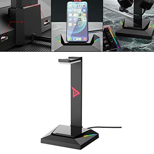 Gaming-Kopfhörerhalter mit 2 USB-Anschlüssen, Schreibtisch-Headset-Halter für Schreibtisch, Tisch Bild 5