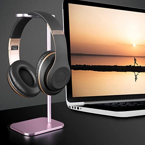 Kopfhörer-Ständer, Aluminium-Legierung, Gaming-Headset-Halterung, Desktop-montiert, Headset-Halter, Unterstützung für die meisten Kopfhörergrößen, Roségold/Schwarz (Roségold) Bild 5