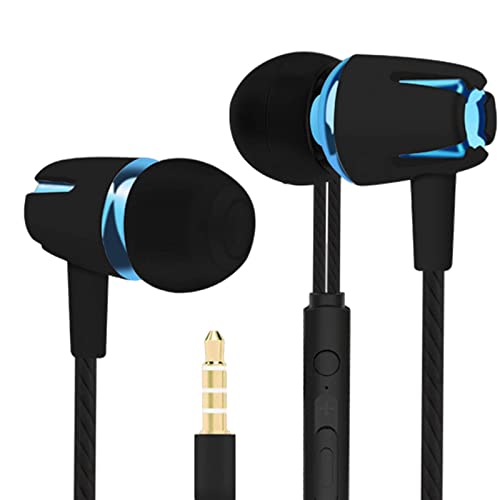 Phones Kabelgebundene Kopfhörer, kabelgebundene Ohrhörer, Headset für Laufen, Gaming, Übungen, Rose Red Upgrade/Schwarz Blau Normal (Schwarz Blau Upgrade) Bild 6