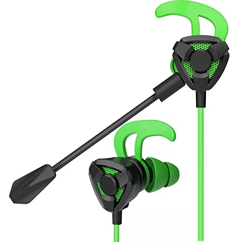 Gaming-In-Ear-Headset, Inline-Steuerung, leicht, kabelgebunden, Gaming-Ohrhörer für Laptop-Spiele – G9 Schwarz / Grün / G9 Schwarz (G9 Schwarz / Grün) Bild 5
