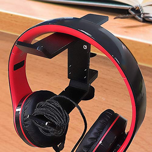 Doppel-PC-Gaming-Headset-Kopfhörer-Haken-Halter, Aufhänger, Kopfhörer-Ständer mit verstellbarer Klemme unter dem Schreibtisch, Clip-Organizer Bild 3