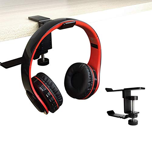 Doppel-PC-Gaming-Headset-Kopfhörer-Haken-Halter, Aufhänger, Kopfhörer-Ständer mit verstellbarer Klemme unter dem Schreibtisch, Clip-Organizer Bild 4