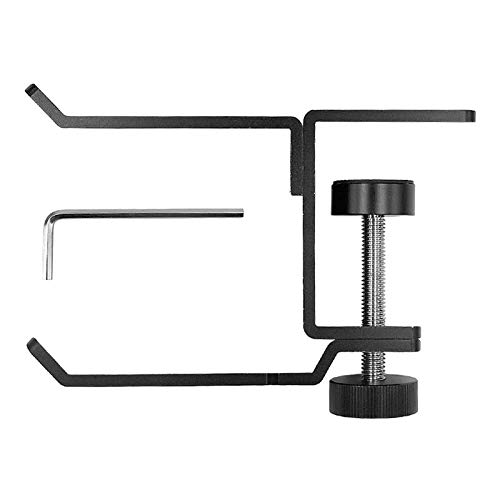 Doppel-PC-Gaming-Headset-Kopfhörer-Haken-Halter, Aufhänger, Kopfhörer-Ständer mit verstellbarer Klemme unter dem Schreibtisch, Clip-Organizer Bild 5