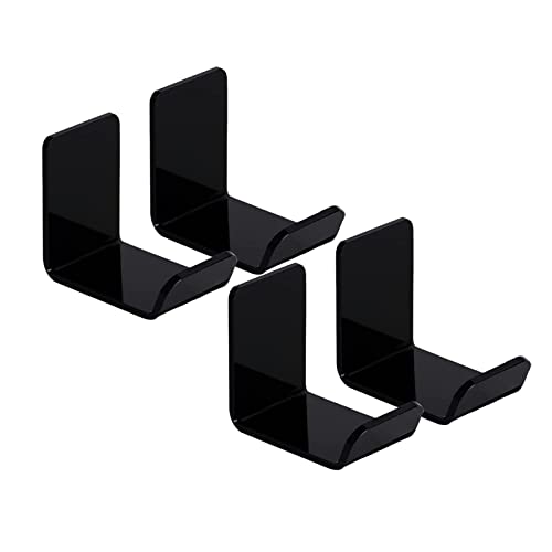 Kopfhörerständer, universal, platzsparend, Klemmhaken für PC-Gaming, alle Headsets, Schwarz/Schwarz, 4 Stück Bild 1