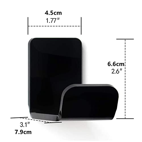 Kopfhörerständer, universal, platzsparend, Klemmhaken für PC-Gaming, alle Headsets, Schwarz/Schwarz, 4 Stück Bild 5