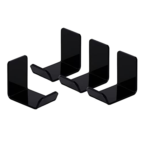 Kopfhörerständer, universal, platzsparend, Klemmhaken für PC-Gaming, alle Headsets, Schwarz/Schwarz, 4 Stück Bild 6