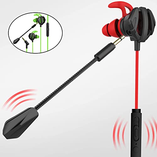 Gaming-In-Ear-Headset, Inline-Steuerung, leicht, kabelgebunden, Gaming-Ohrhörer für Laptop-Spiele – G9 Schwarz / Rot / G9 Schwarz Grün (G6 Schwarz Grün) Bild 2