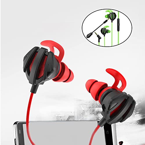 Gaming-In-Ear-Headset, Inline-Steuerung, leicht, kabelgebunden, Gaming-Ohrhörer für Laptop-Spiele – G9 Schwarz / Rot / G9 Schwarz Grün (G6 Schwarz Grün) Bild 4