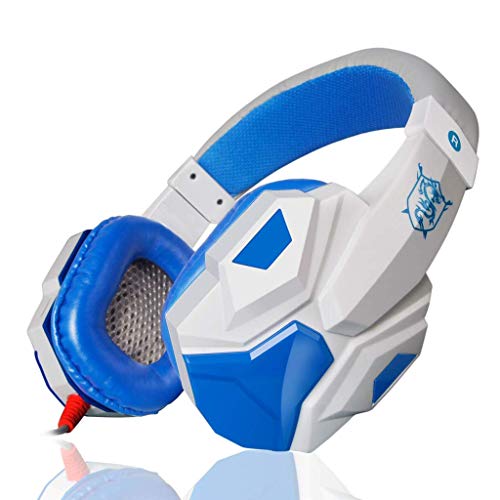 2 x 3,5 mm Gaming-Kopfhörer, Stereo, Over-Ear-Headset, schwerer Bass-Kopfhörer, Mikrofon Bild 2