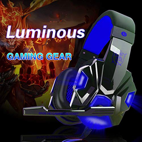 2 x 3,5 mm Gaming-Kopfhörer, Stereo, Over-Ear-Headset, schwerer Bass-Kopfhörer, Mikrofon Bild 4